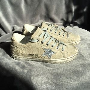 Golden Goose Linen Superstars size 39